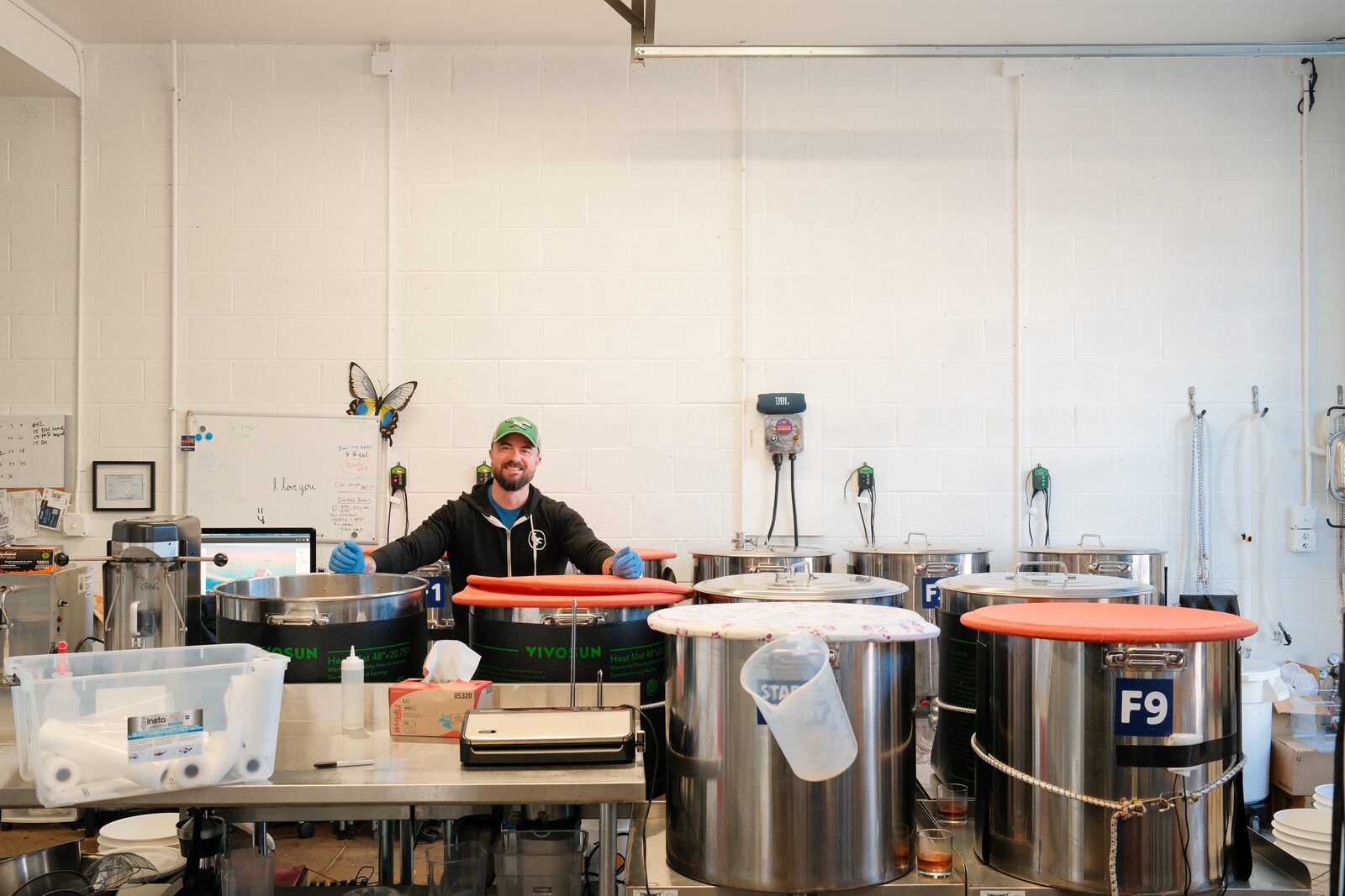 Tenant at work in a bright production studio